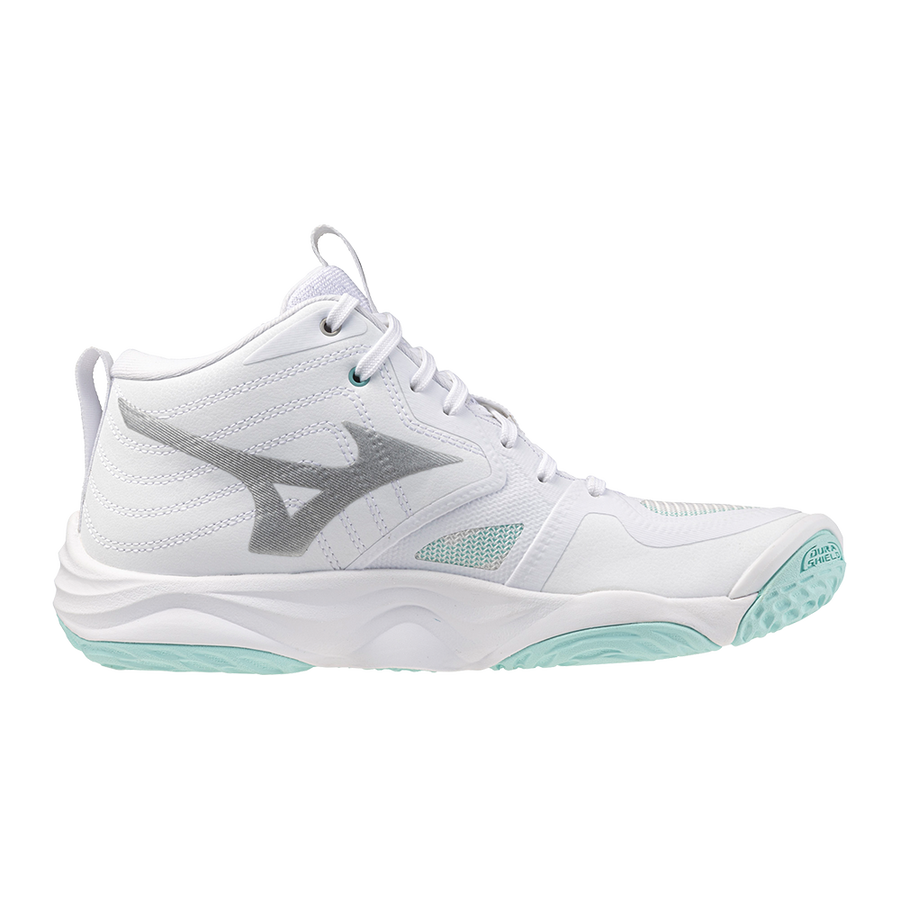 Mizuno WAVE MOMENTUM ELITE MID White/Blue Tint